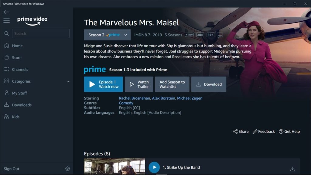 Amazon Prime Video se dote d'une application de bureau Windows 10 52 apps.43704.14618985536919905.8db