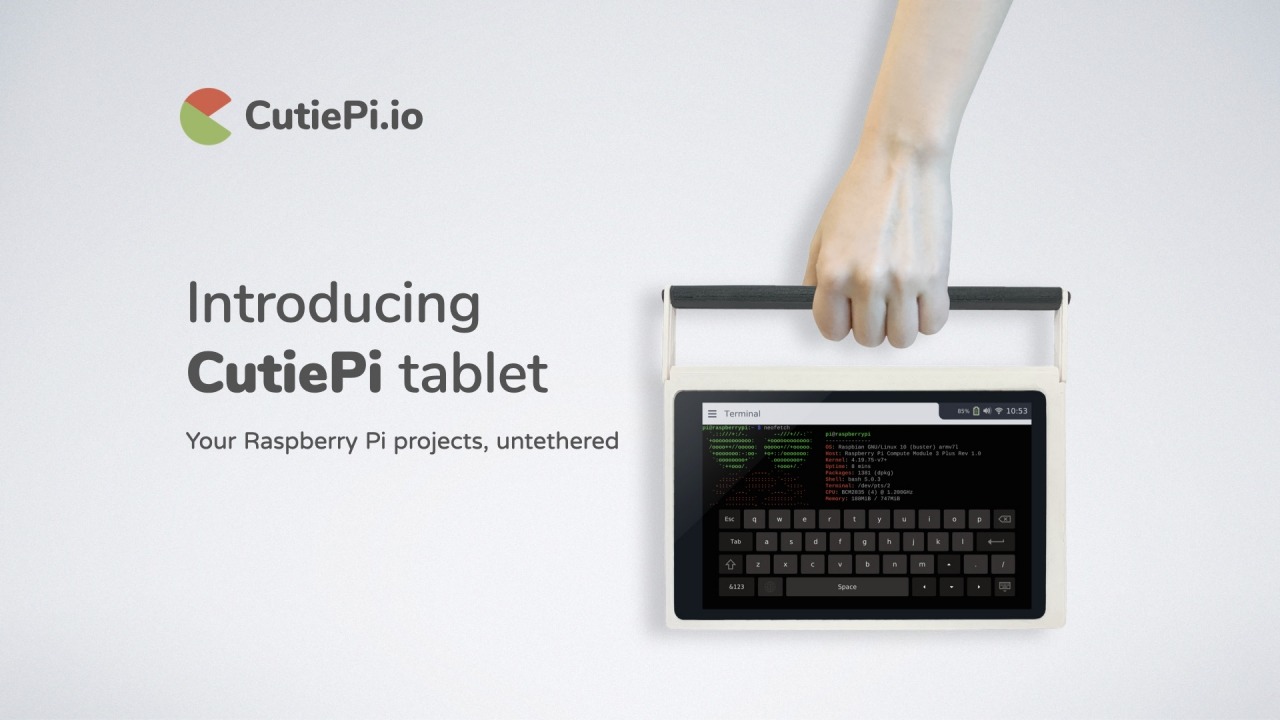 CutiePi est une tablette open source basée sur un Raspberry Pi