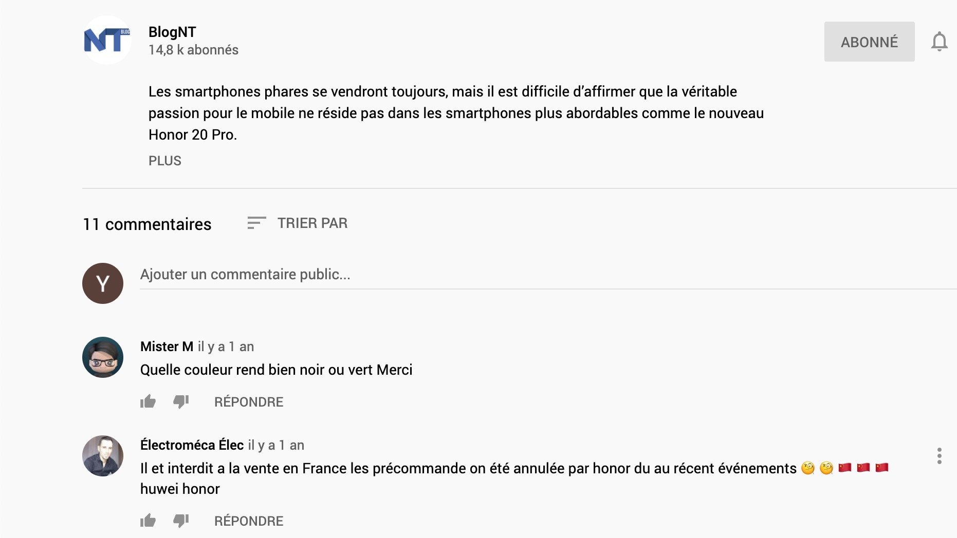 google propose youtube fonction smartreply basee sur ia