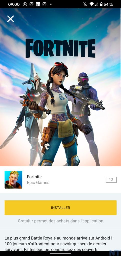 Comment installer Fortnite sur Android en dehors du Play Store ? 56 Fortnite Android 4
