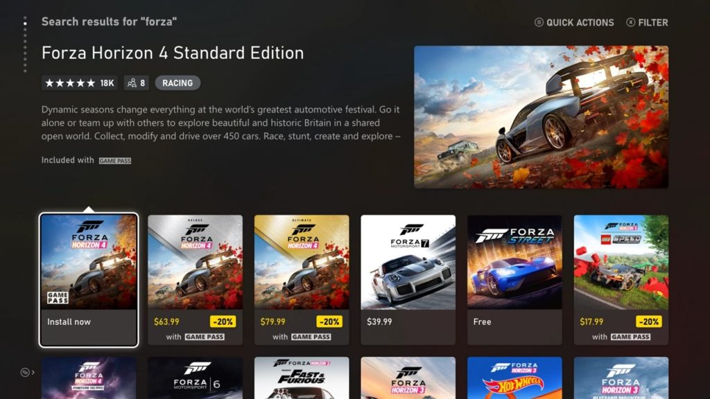 Microsoft redessine le Xbox Store pour faciliter son utilisation 58 MS Store Gallery