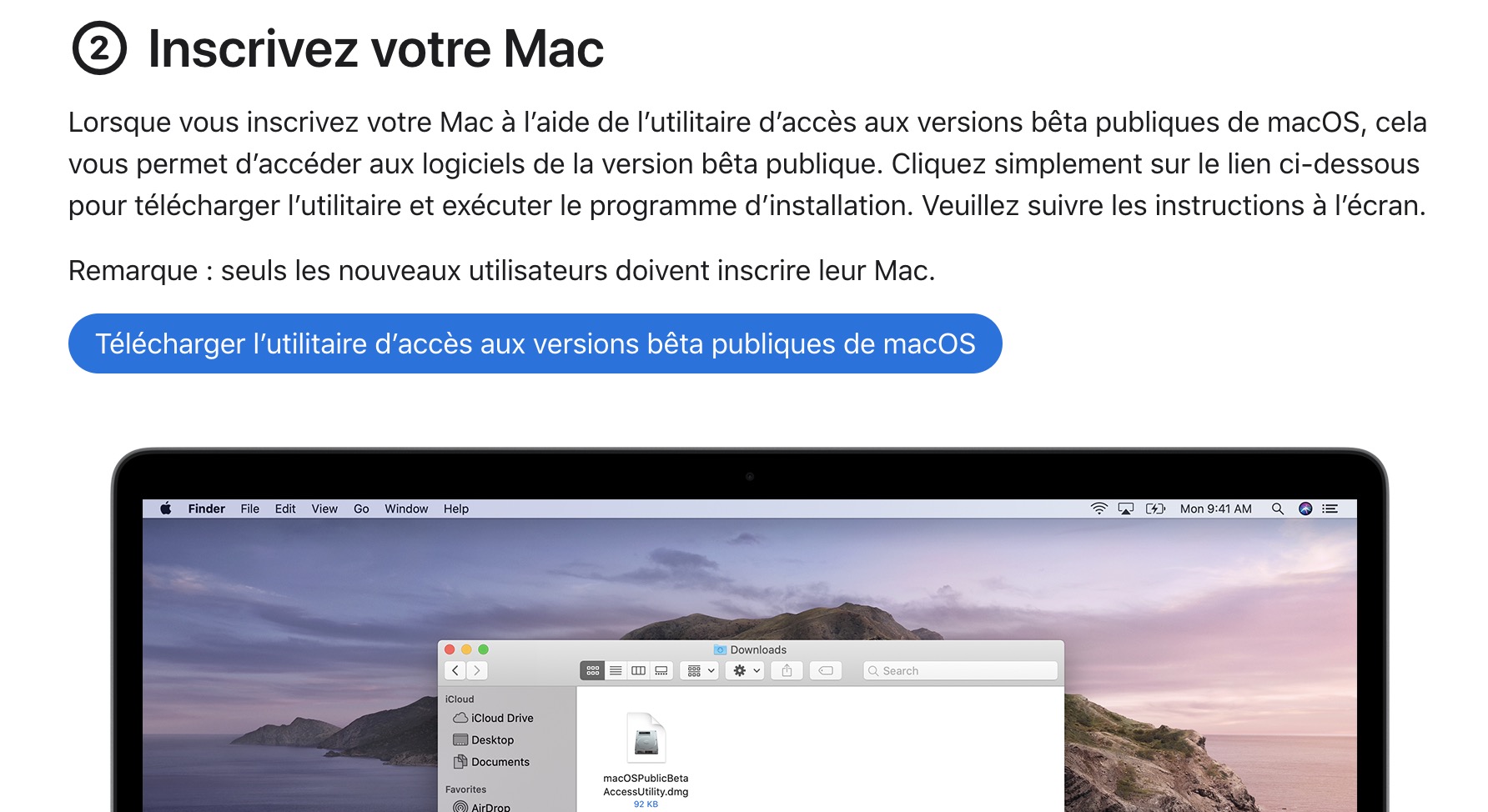 comment telecharger et installer beta publique macos big sur