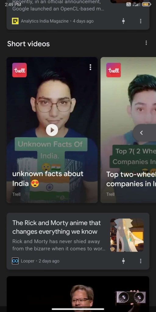 google discover short videos 1