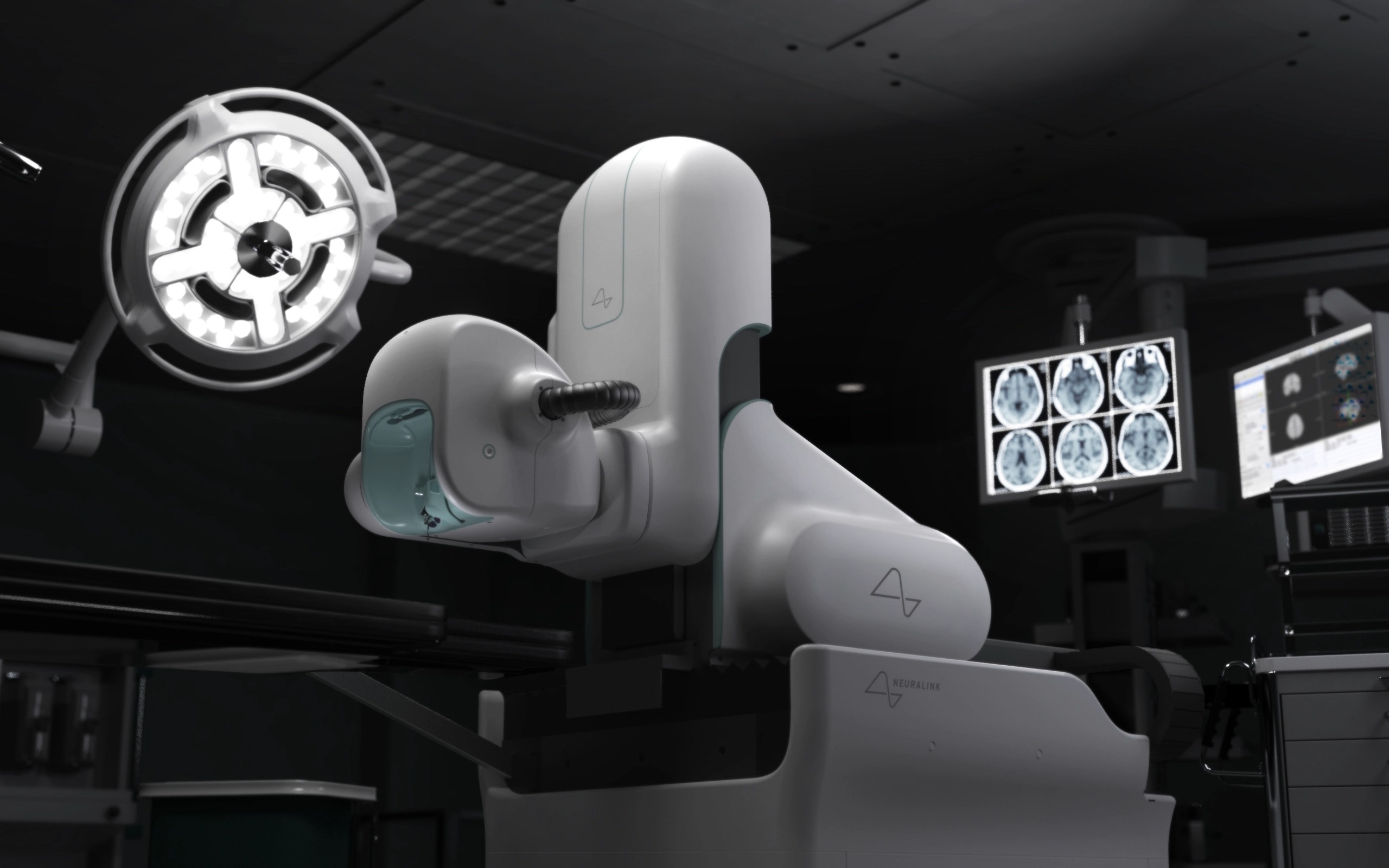 the surgical robot in the operat