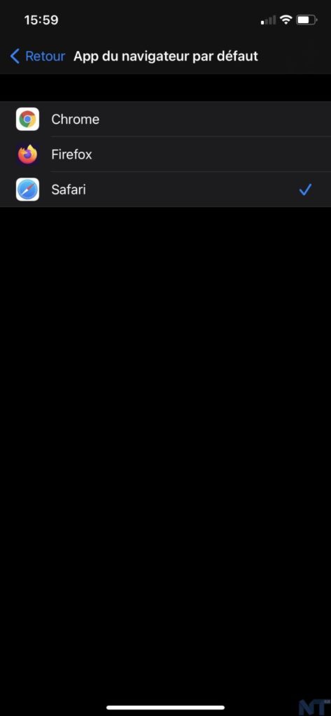Comment définir Google Chrome comme navigateur par défaut dans iOS 14 ? 53 IMG 0055 resultat