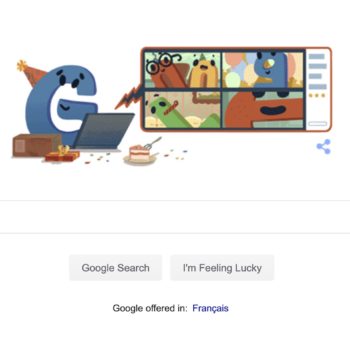 google fete 22e anniversaire avec doodle anime