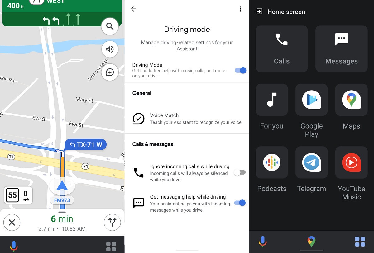 Google Assistant Driving Mode Fe