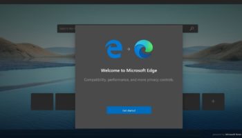 Microsoft Edge launch screen 153