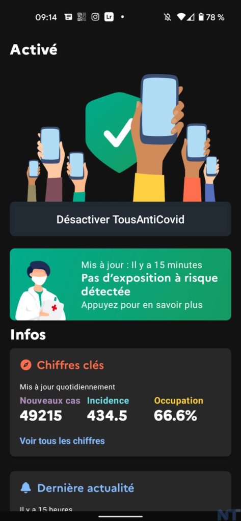 Reconfinement : comment configurer et utiliser l'application TousAntiCovid ? 54 TousAntiCovid 2