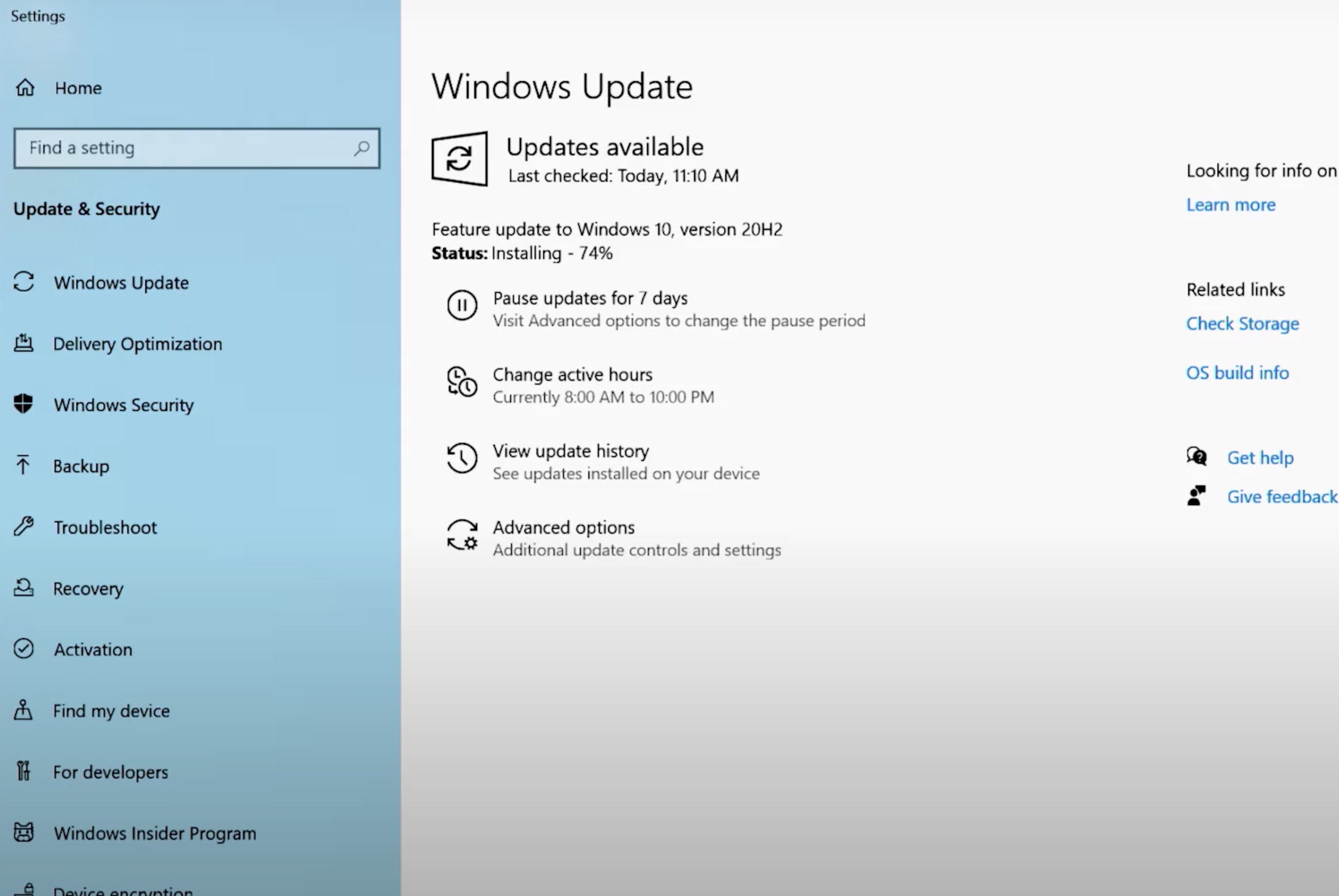 comment installer windows 10 october 2020 update 2