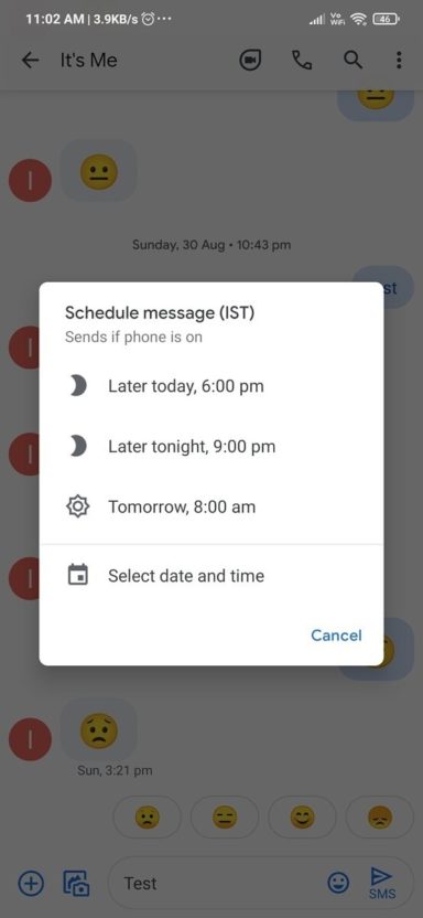 Google Messages message scheduli 1
