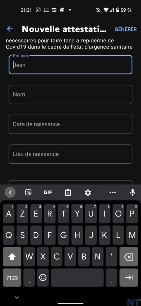 Comment remplir automatiquement votre attestation de déplacement avec TousAntiCovid ? 63 TousAntiCovid Attestation 4