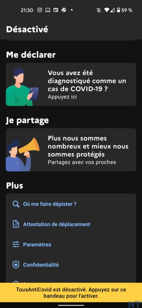Comment remplir automatiquement votre attestation de déplacement avec TousAntiCovid ? 61 TousAntiCovid Attestation 6
