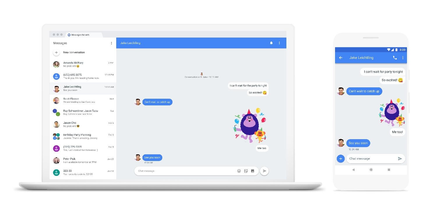 android messages web officiel