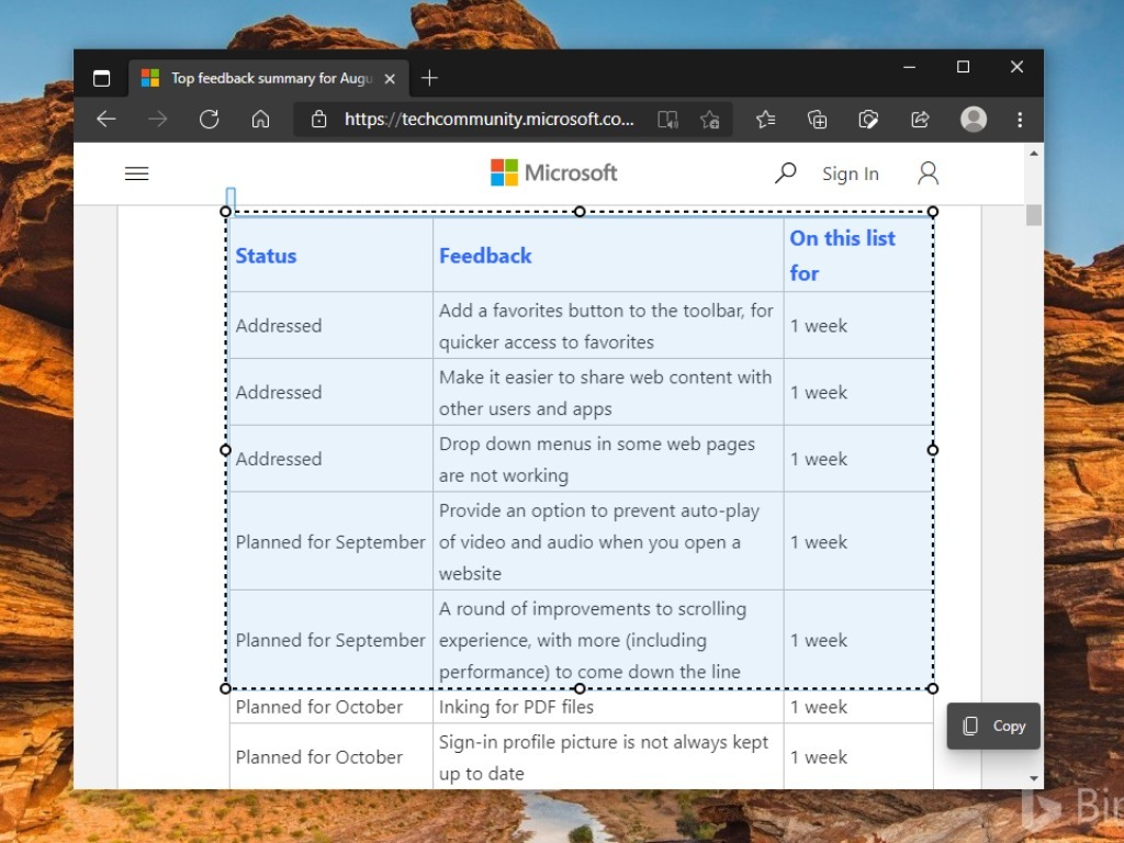 enable smart copy microsoft edge