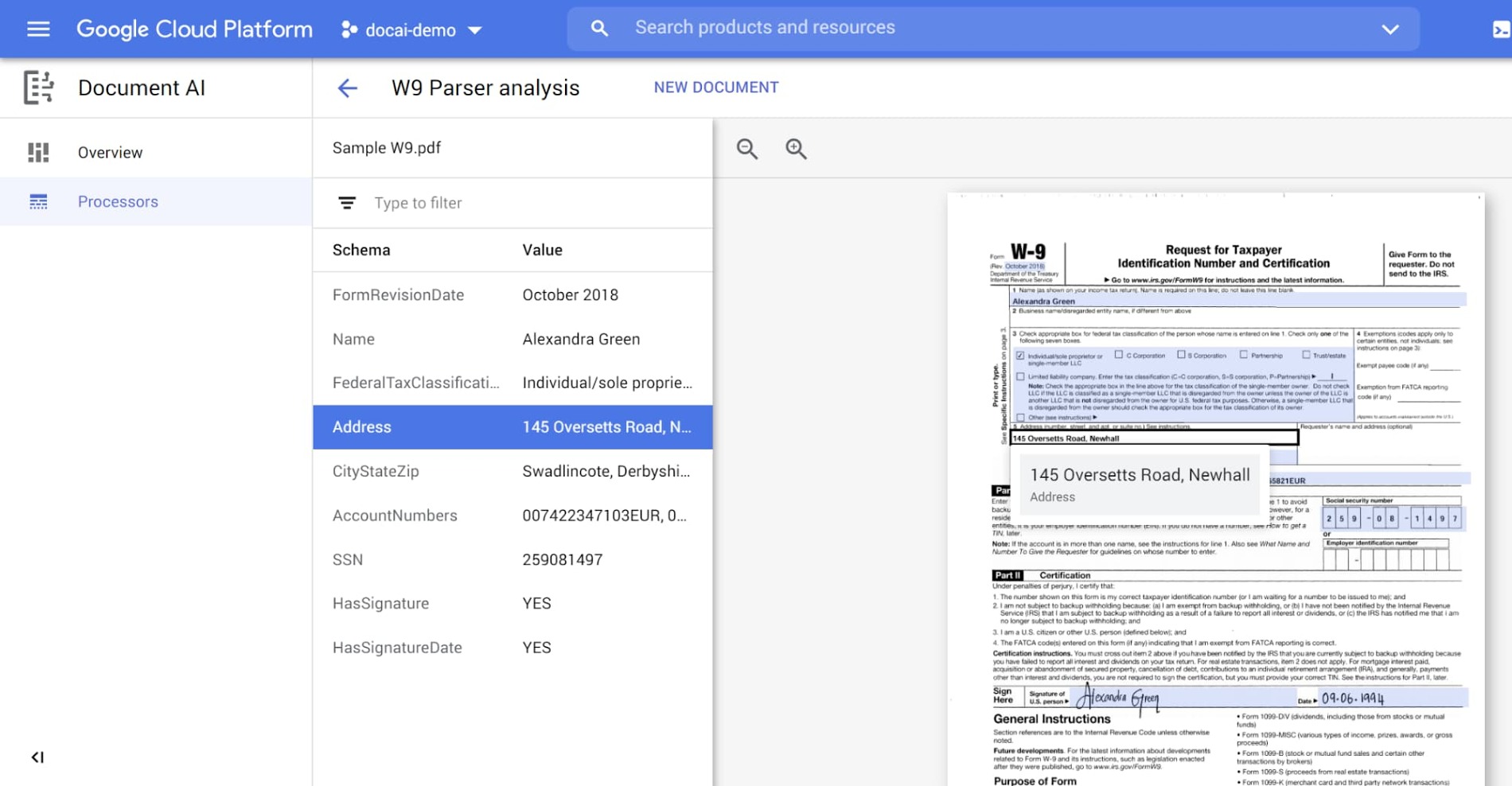DocAI peut facilement transformer des documents en données structurées 51 processors.max 1900x1900 1