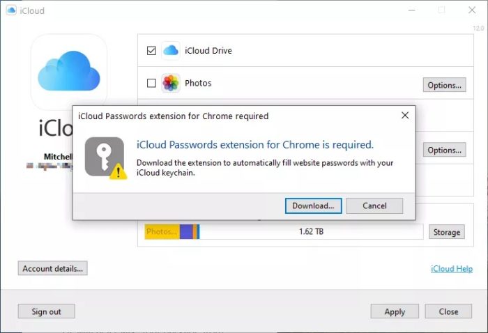 Apple pourrait ajouter le support du trousseau iCloud à Windows 10 par une extension Chrome