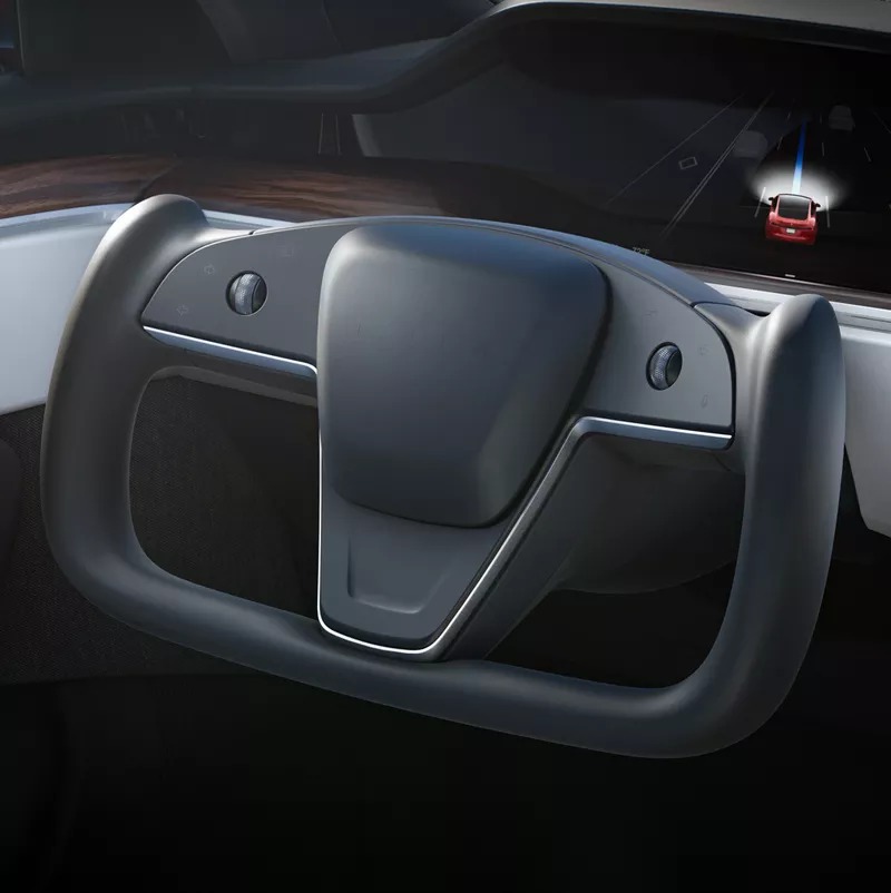Voici la nouvelle Tesla Model S avec un nouvel intérieur 60 S Yoke Steering