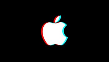 apple logo anaglyph
