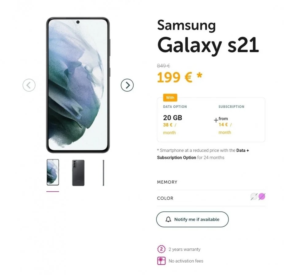 Les prix de la gamme Galaxy S21 confirmés par un opérateur mobile belge 46 galaxy s21 2
