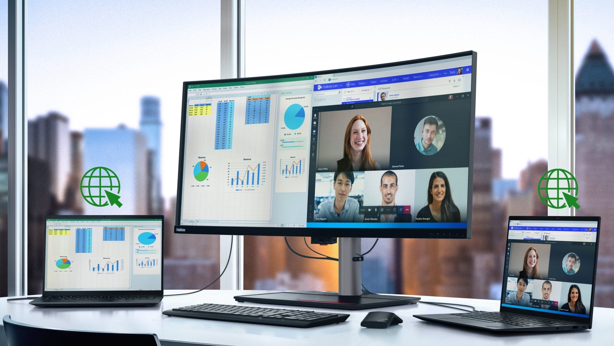 04a Thinkvision P40w 2X PC 2048