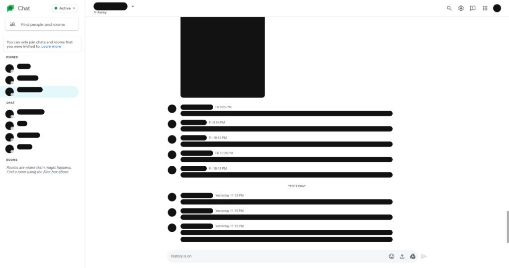La refonte de Google Chat s'inspire profondément de Gmail 47 Google Chat web current