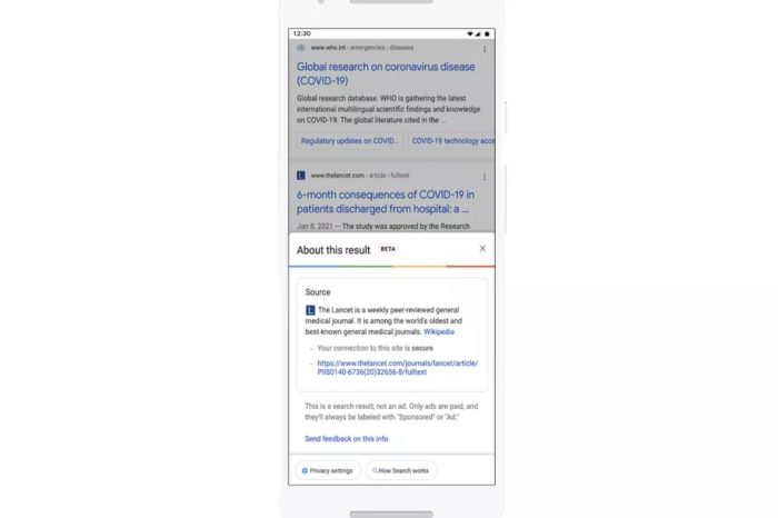 Google ajoute des informations « à propos de ce résultat » dans la recherche