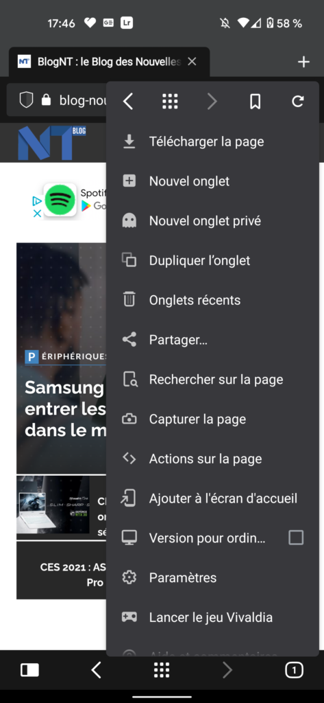 Vivaldi sur Android vous permet de modifier l'apparence des pages 51 Screenshot 20210207 174638