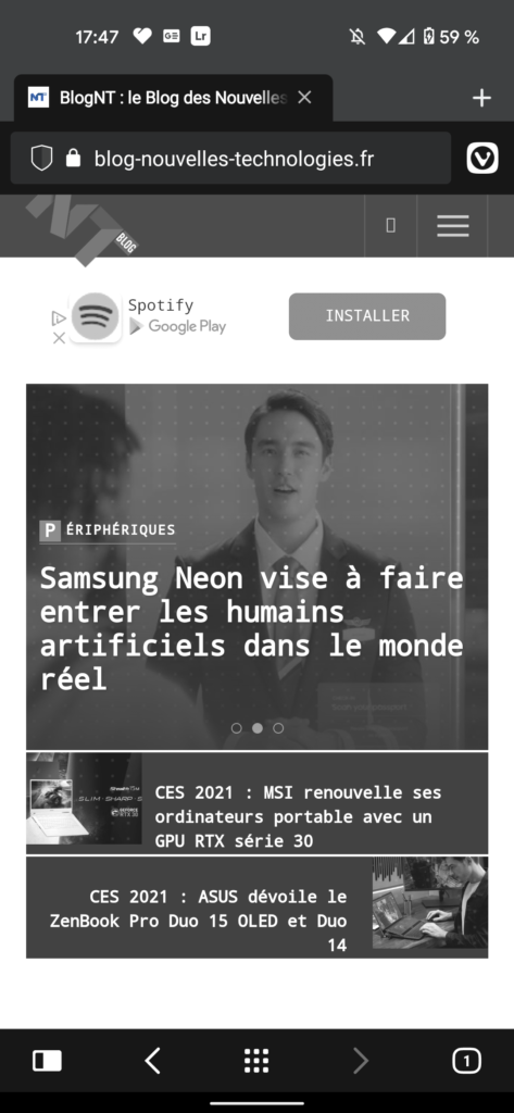 Vivaldi sur Android vous permet de modifier l'apparence des pages 52 Screenshot 20210207 174747