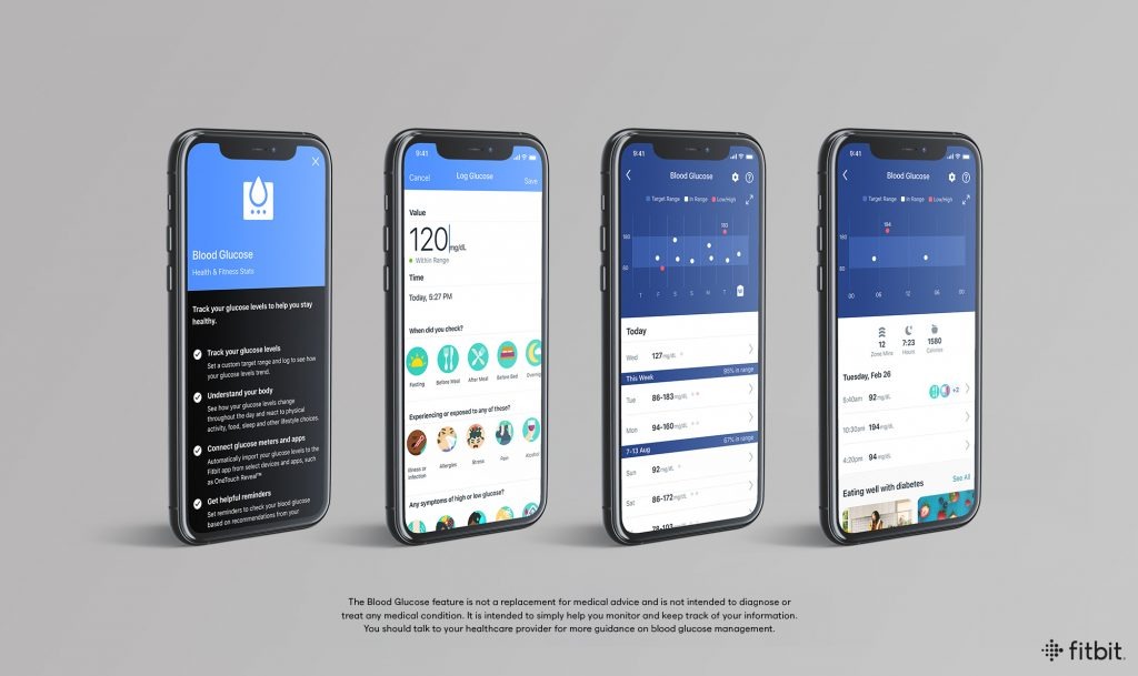 Fitbit permet aux utilisateurs d'enregistrer les niveaux de glycémie 49 blood glucose logging screens fr
