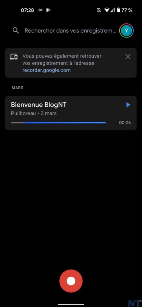 Google Enregistreur 1