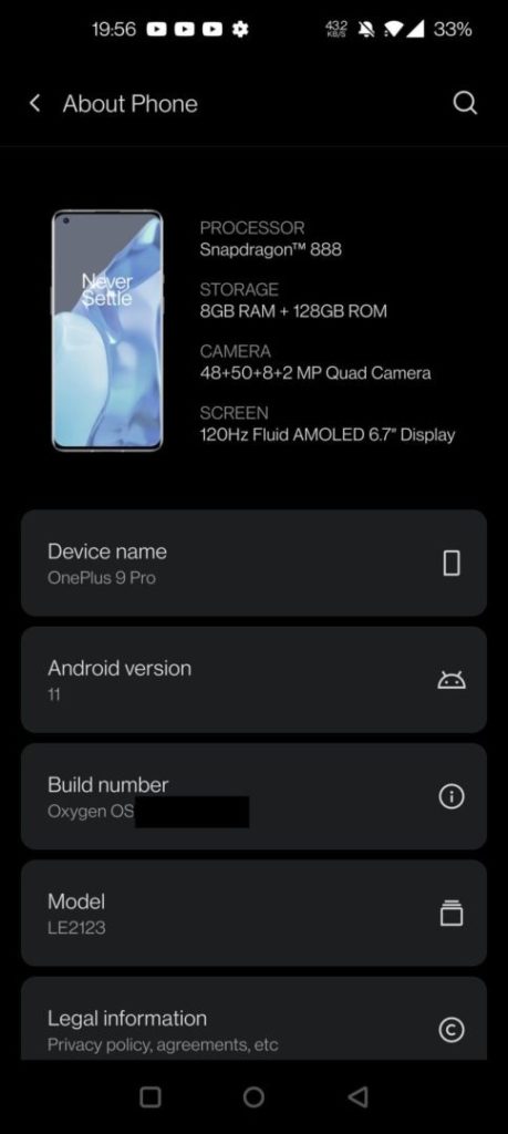 De nouveaux détails sur la gamme OnePlus 9 et la OnePlus Watch divulgués 55 OnePlus 9 Pro 2 2 484x1080 1