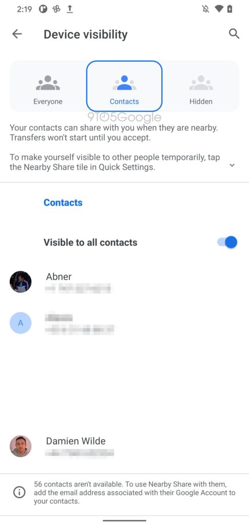 La fonction « Partage à proximité » sur Android pourrait prendre en charge les transferts multi-utilisateurs 51 Screenshot 20210315 141913