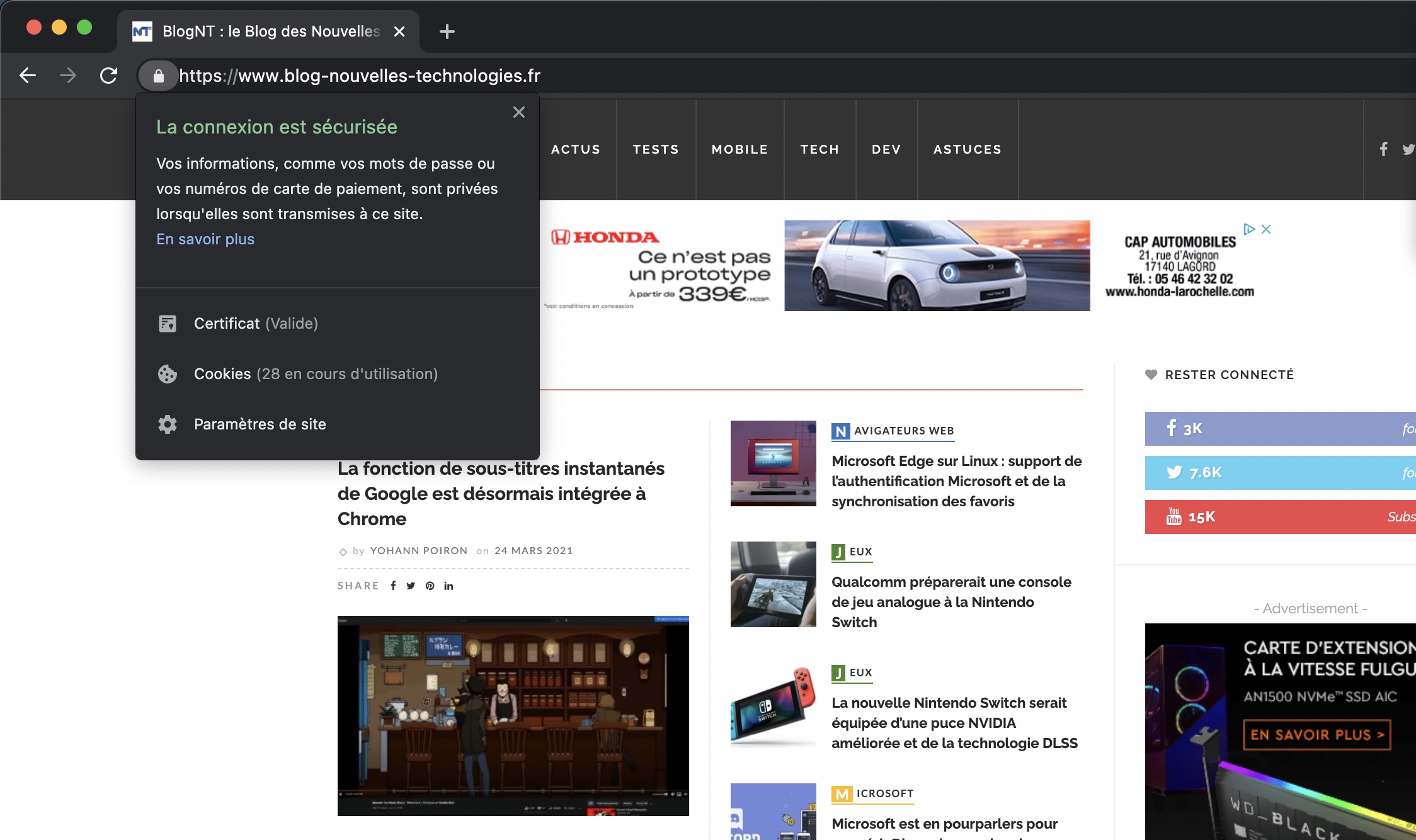google chrome 90 fera https norme par defaut