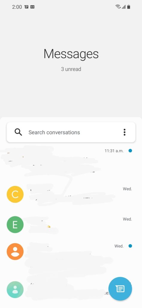 L'application Google Messages s'inspire de l'interface One UI sur le Galaxy S21 52 8bxzdesemru61