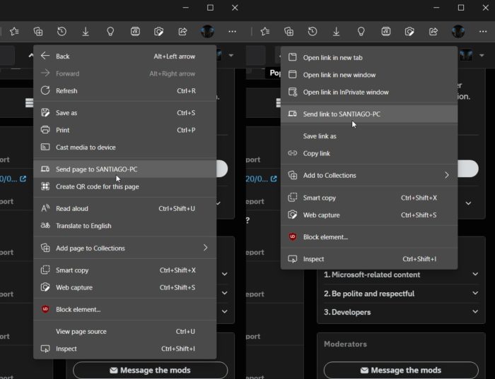Microsoft Edge permettra aux utilisateurs d’envoyer des liens vers des appareils Android