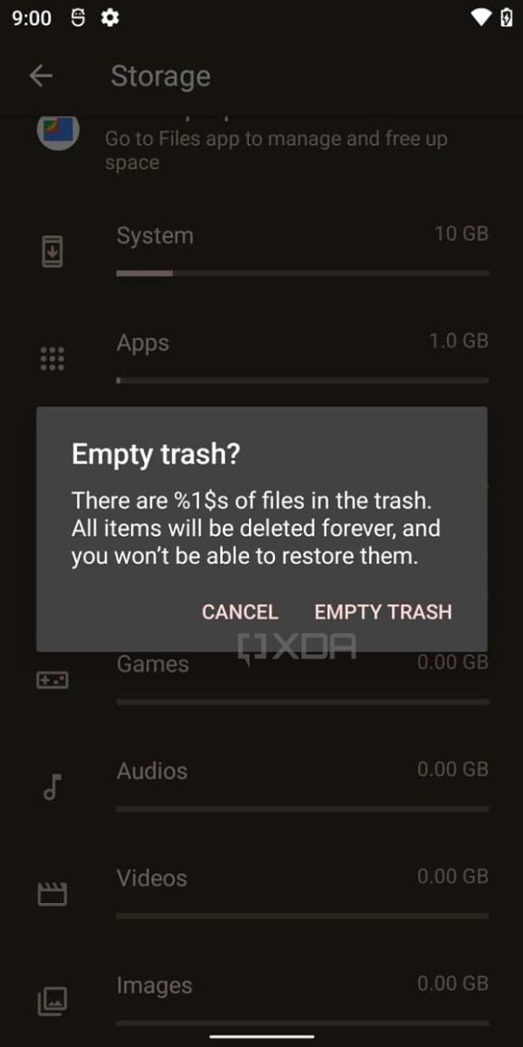 Android 12 Trash Storage 2
