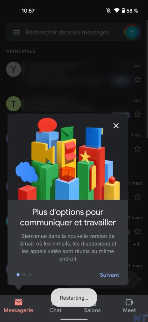 Google déploie le nouvel onglet « Chat » dans Gmail pour Android, comment l’activer ? 60 Gmail Google Chat 4