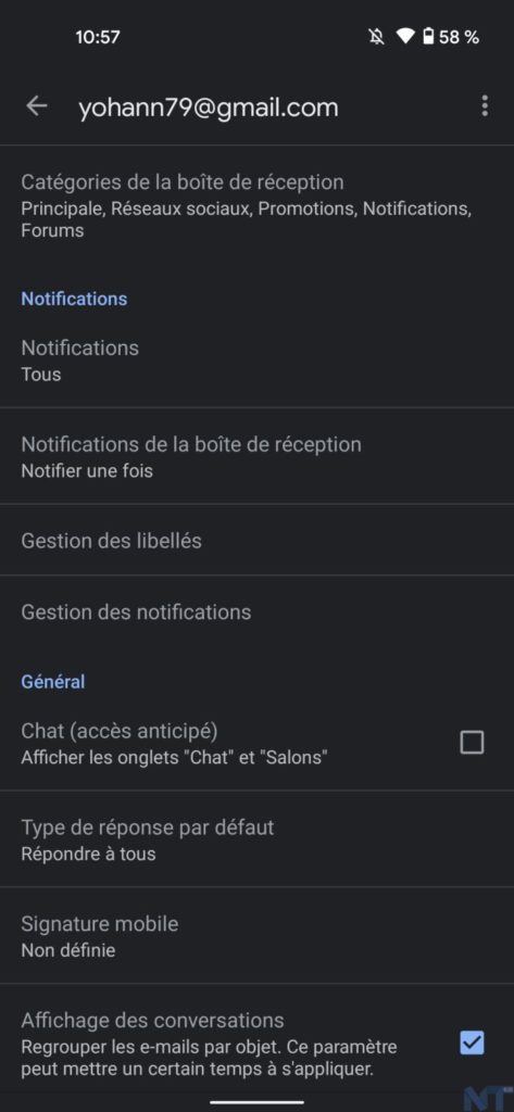 Google déploie le nouvel onglet « Chat » dans Gmail pour Android, comment l’activer ? 56 Gmail Google Chat 6