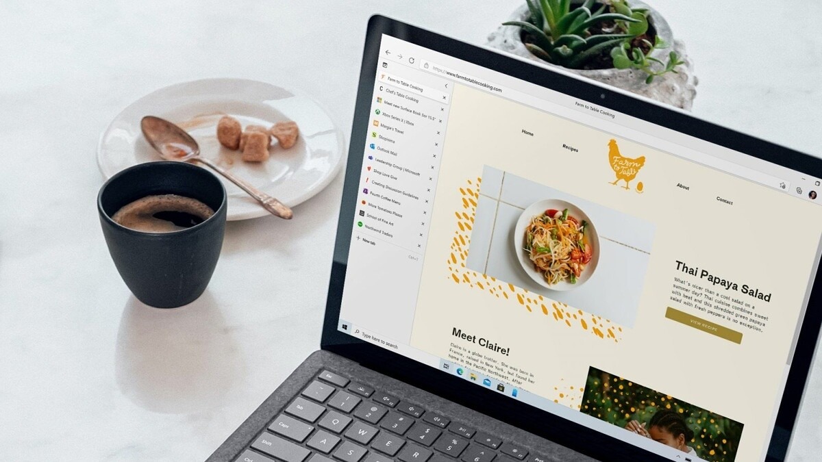 Microsoft Edge vertical tabs