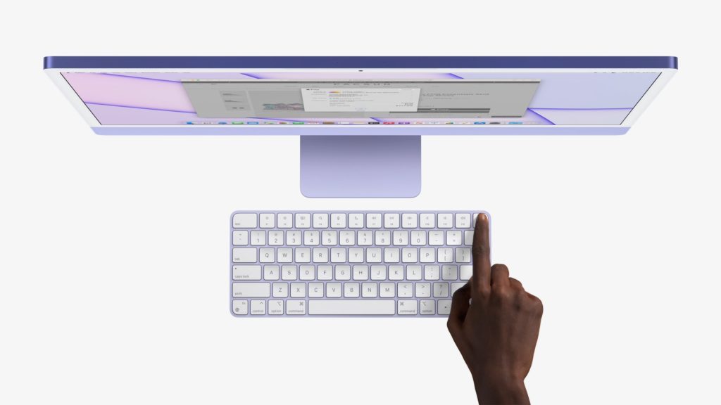 Le nouvel iMac se vante d'une structure plus fine, d'une puce M1 et d'éclatantes couleurs 58 apple new imac spring21 pt purpl