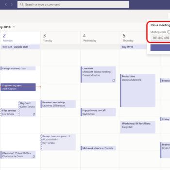 meeting codes calendar