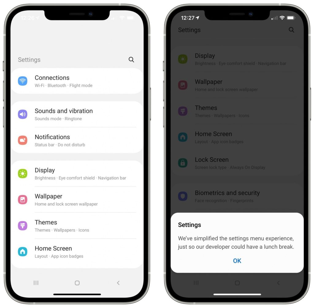 Le nouveau site Web de Samsung vous permet d'essayer One UI sur les iPhone 53 samsung experience settings