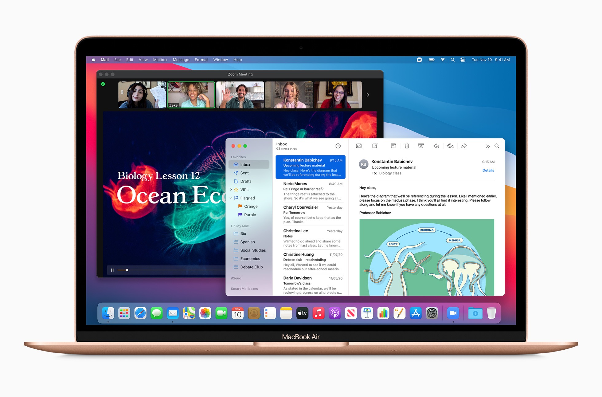Apple new macbookair gold bigsur