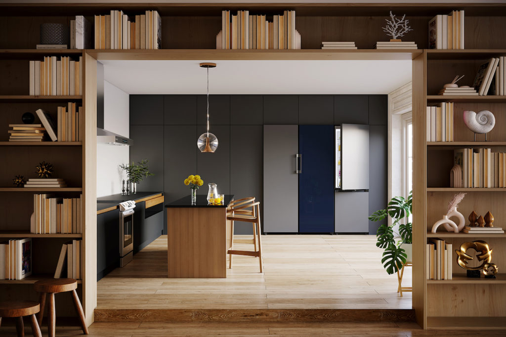 Tout ce que Samsung a annoncé lors de son événement « Bespoke » 65 Bespoke Lifestyle image 14 1 Grey Glass Navy Glass