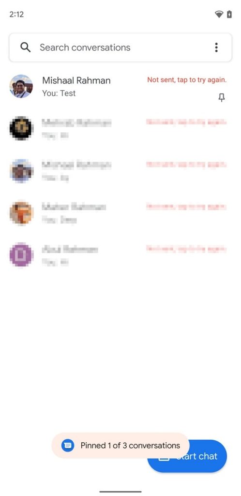 Google Messages permet enfin d'épingler et d'étoiler les messages 55 Google Messages 8.1 Pin Conversa 1