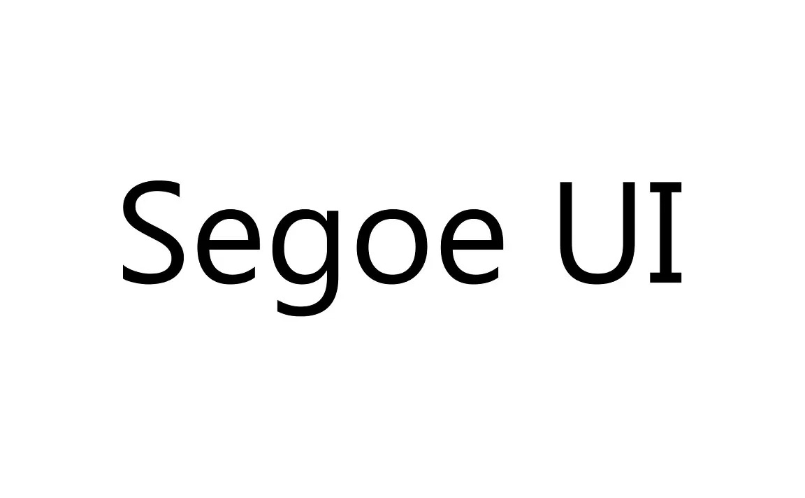 Segoe UI Font