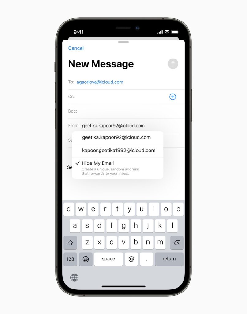 Apple iPhone12Pro mail new messa