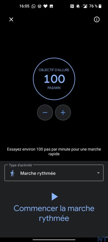 Google Fit sur Android déploie un nouveau mode d’activité « Marche rythmée » 54 Screenshot 20210605 160512 resultat