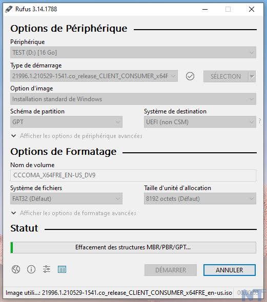 Comment télécharger et installer Windows 11 (non officielle) dès maintenant ? 58 rufus 2 resultat